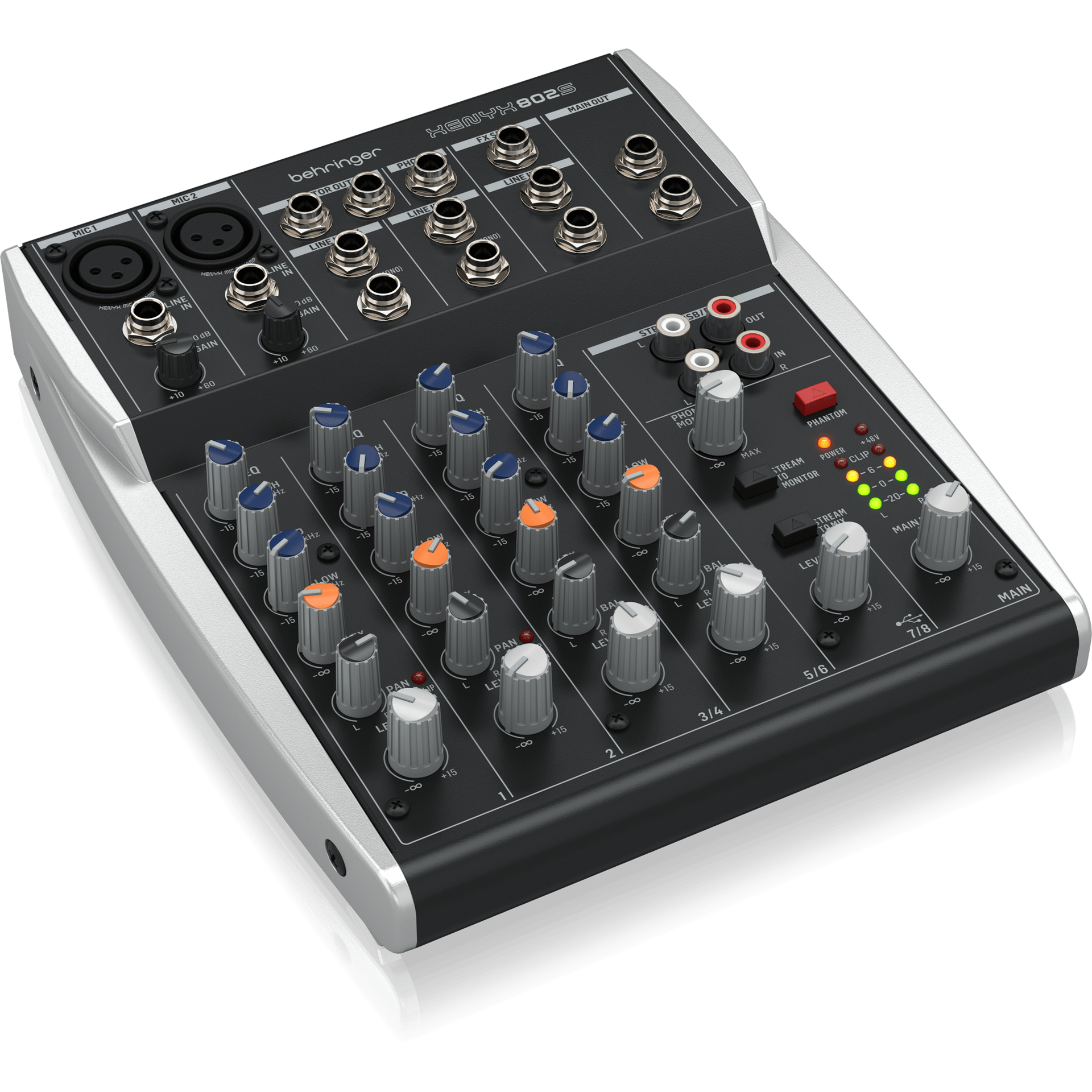 Behringer Xenyx 802S 8-Channel Analog Streaming Mixer – Alto Music Behringer Xenyx 802S 8-Channel Analog Streaming Mixer – Alto Music