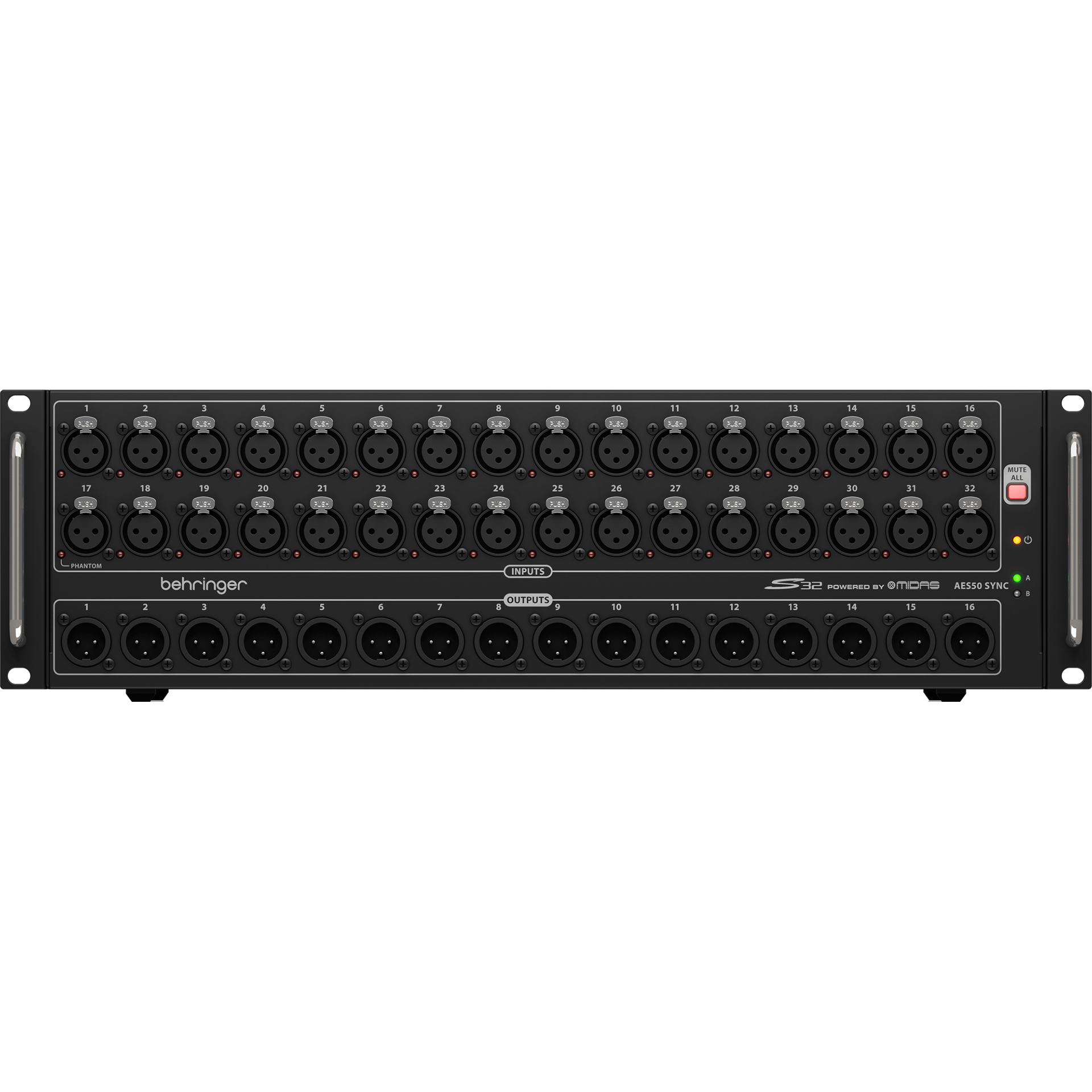 Behringer S32 I/O Box w/ 32 Remote Controllable MIDAS Preamps 16 Outpu ...