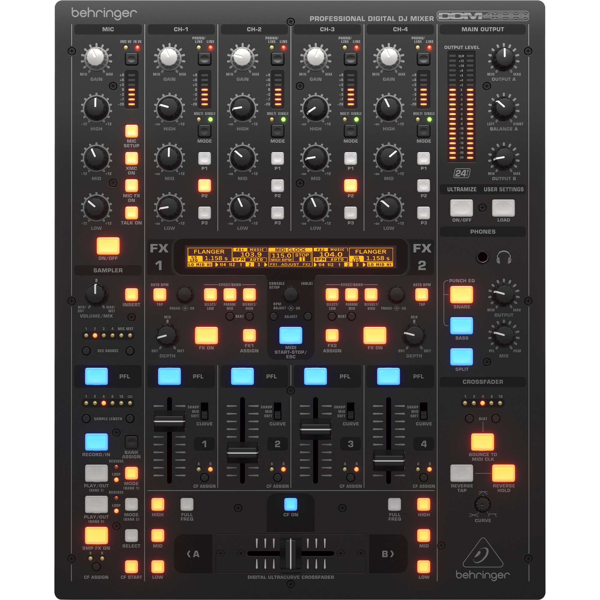 behringer DDM4000 デジタルDJミキサー Behringer DDM4000 Digital Pro Mixer – Alto Music