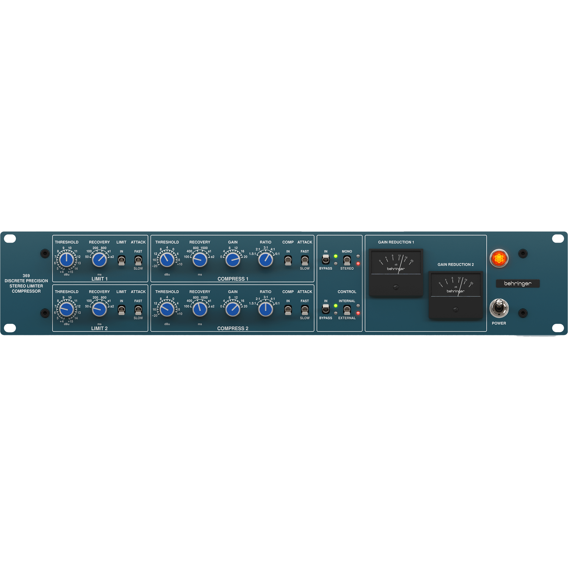 Behringer 369 Classic 2-Channel Precision Stereo Compressor and