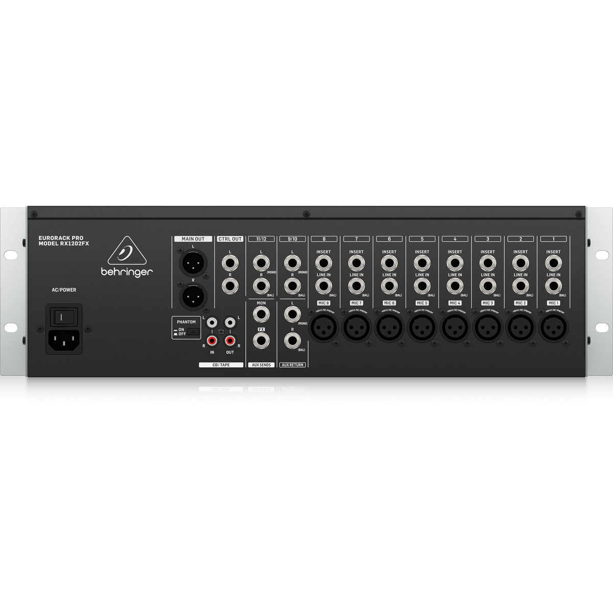 Rackmount Euro Rack Behringer Eurorack Pro RX1202FX V2 Rackmount Mixer with Effects – Alto ...