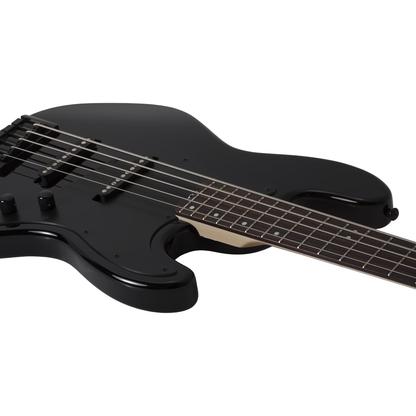 Schecter J-5 5-String Electric Bass - Gloss Black