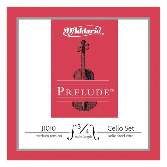 D'Addario J1010 Prelude Cello 3/4 Scale Medium Tension