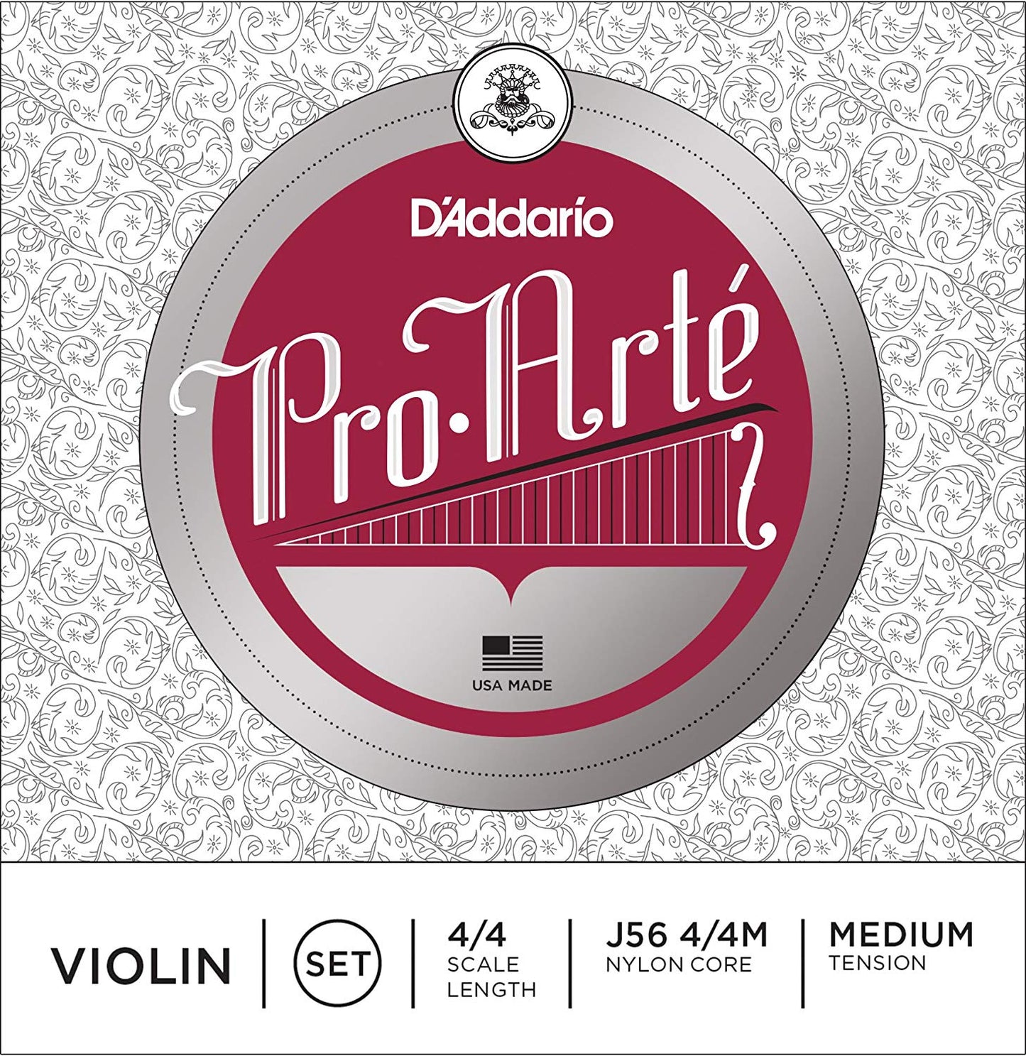 D'Addario J56 Pro-Arté Violin 4/4 Scale Medium Tension Set
