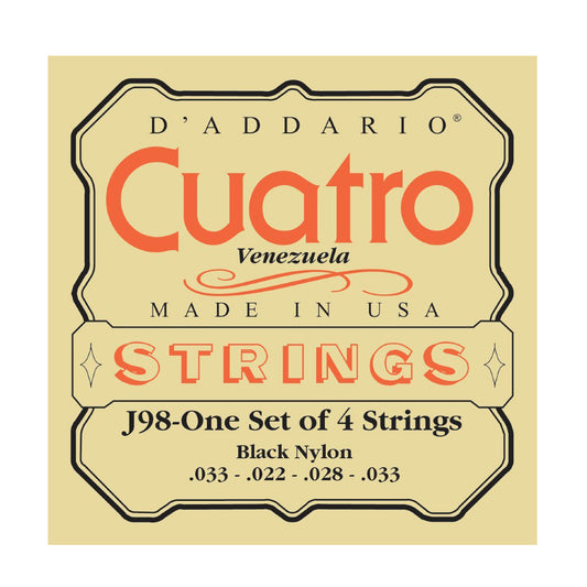 D Addario J98 Cuatro Venezuala Black Nylon String Set