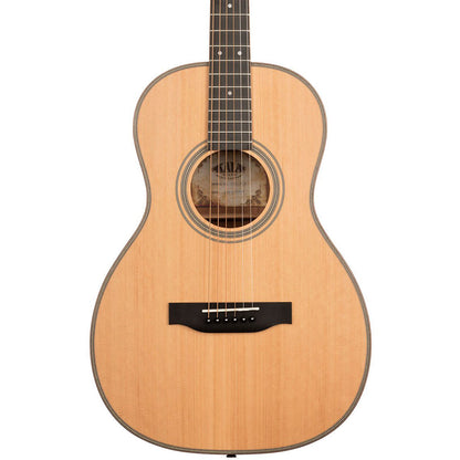 Kala KA-GTR-PLR Solid Cedar Top Parlor Guitar with Gig Bag