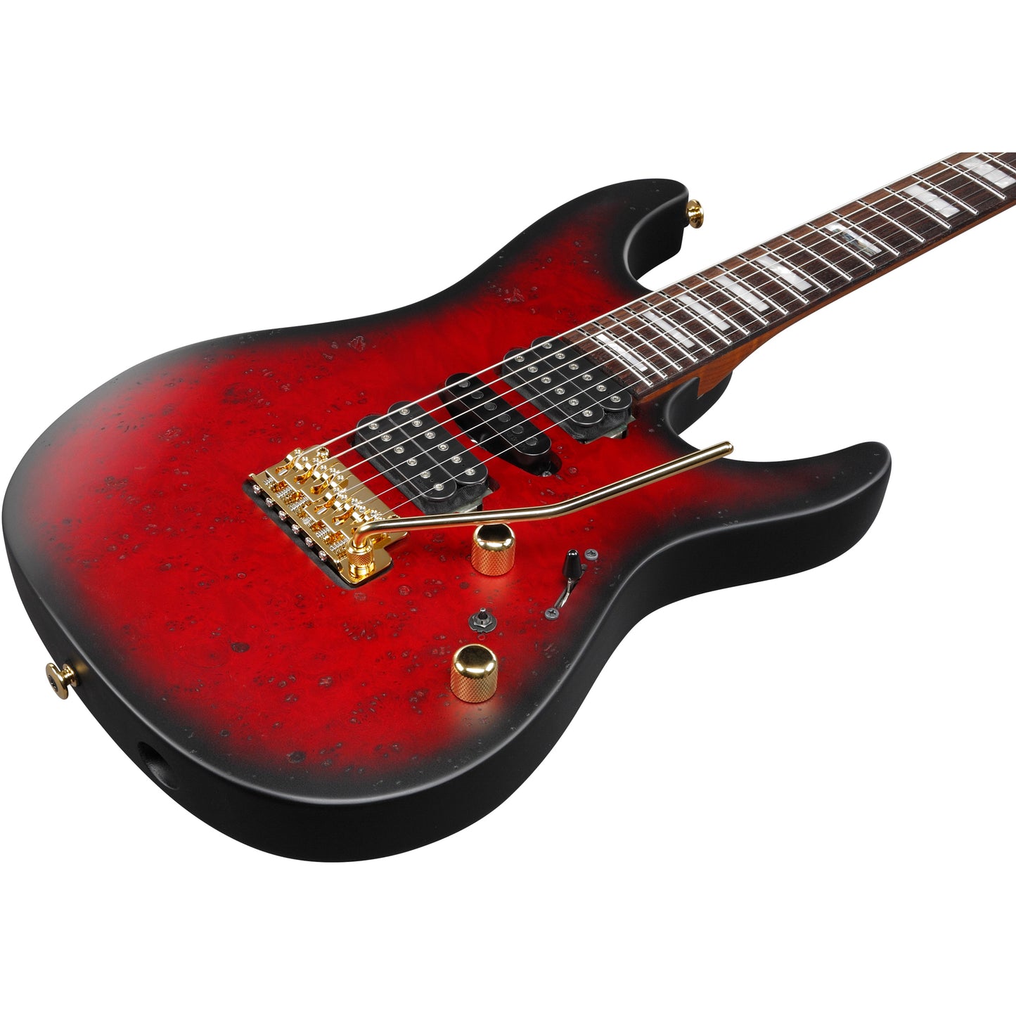 Ibanez KIKO300 Kiko Loureiro Signature Electric Guitar - Ruby Red Sunburst Flat
