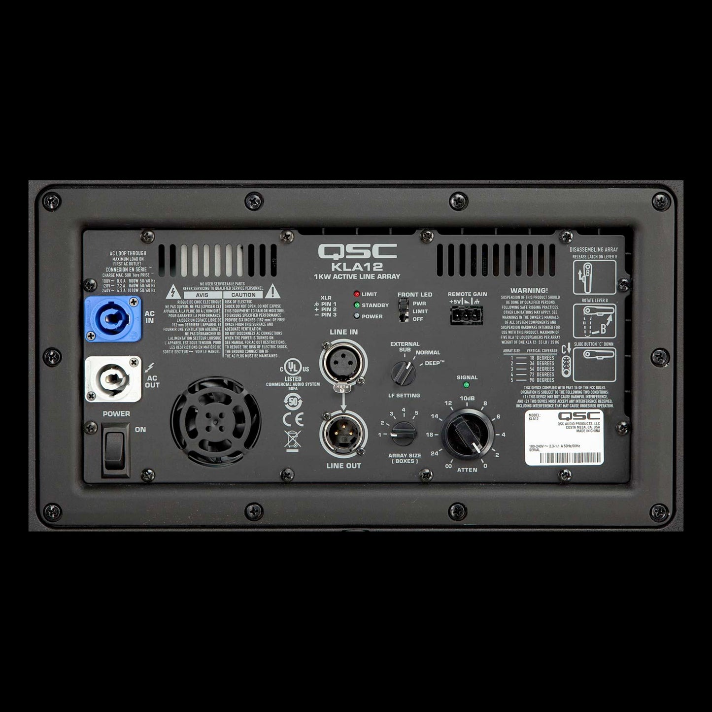 QSC KLA12 12" 2-Way Line Array Loudspeaker