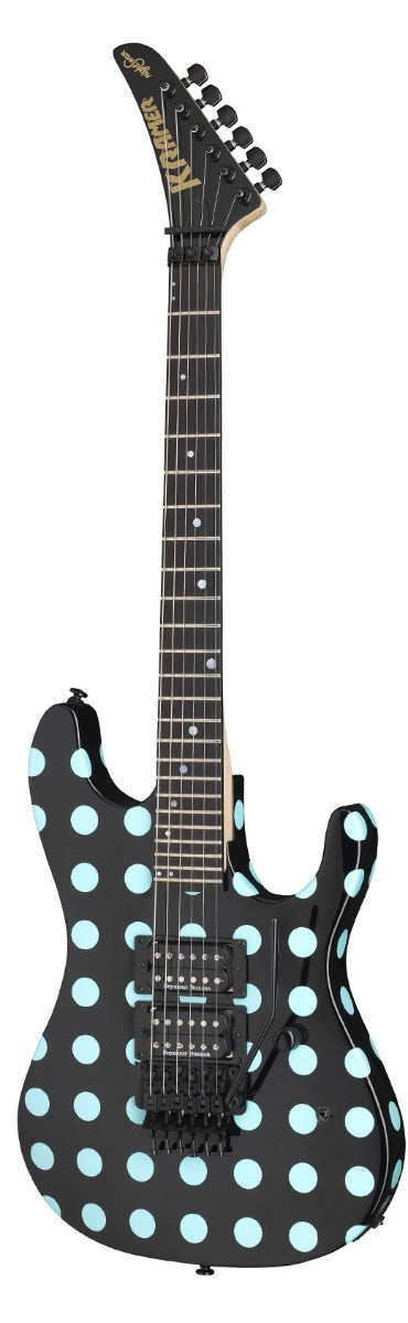 Kramer Nightswan Electric Guitar in Black with Blue Polka Dots