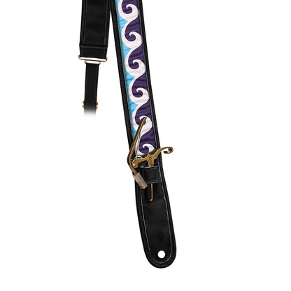 Kyser Guitar Strap with Built in Capo Holder - Ocean Wave