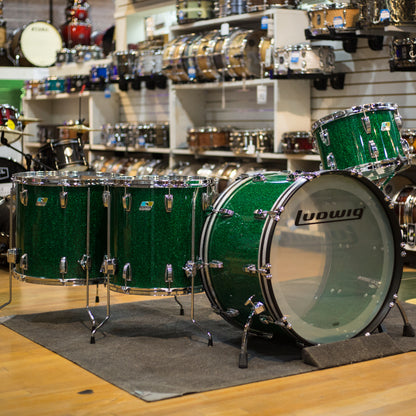 Ludwig Vistalite 45th Anniversary Green Sparkle Drum Kit (L94434LX75WC)