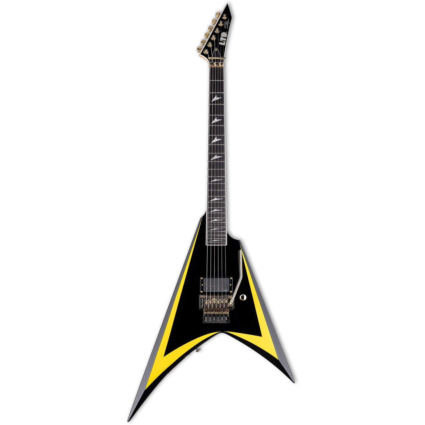 ESP Alexi Laiho Arrowhead SE Electric Guitar - Black w/ Yellow Pinstripe