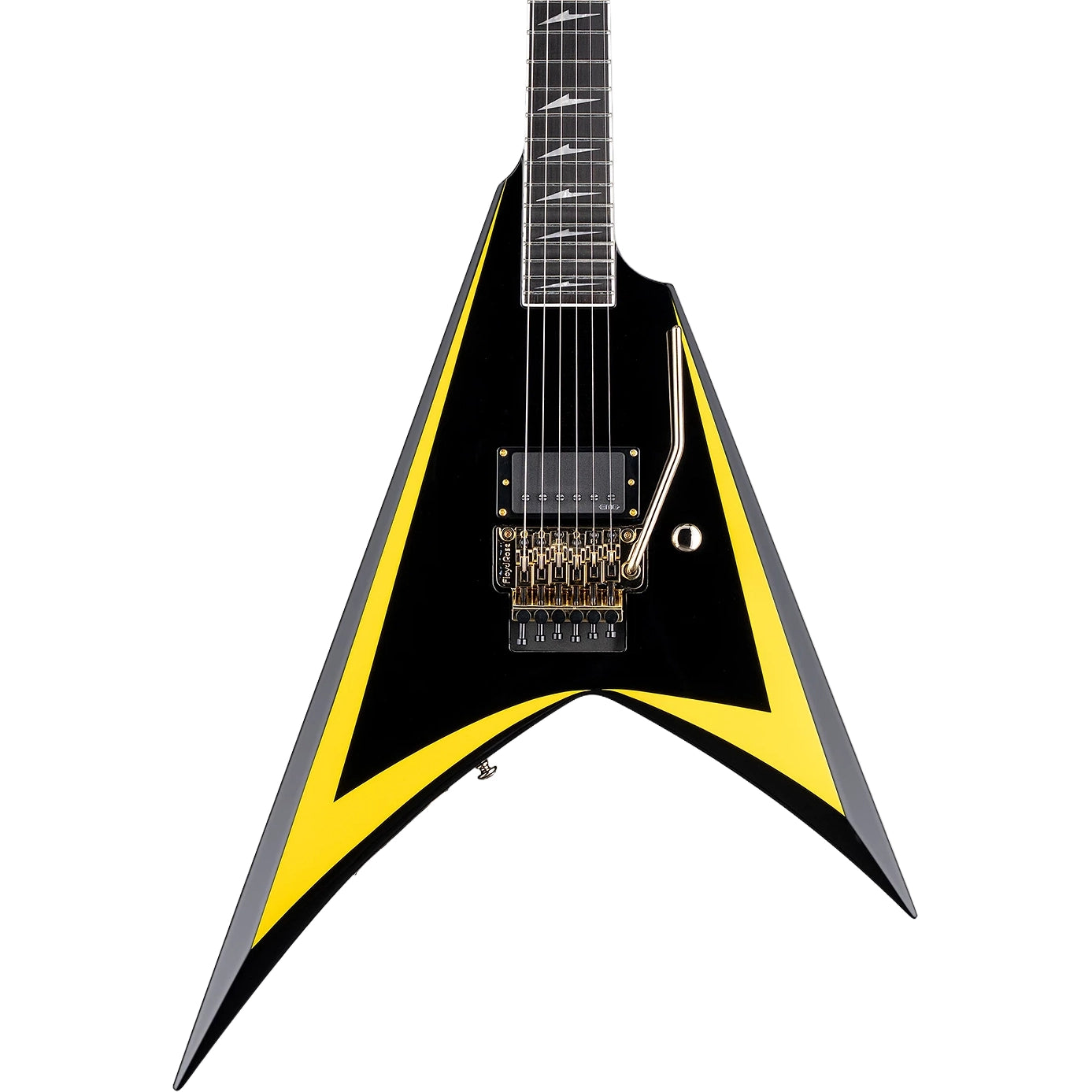 ESP Alexi Laiho Arrowhead SE Electric Guitar - Black w/ Yellow Pinstripe