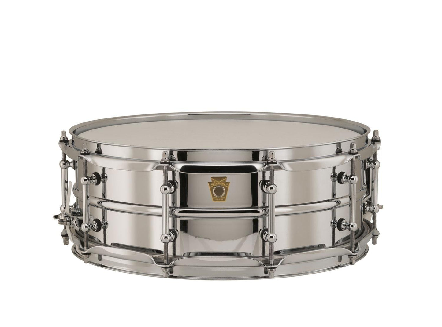 Ludwig LB400BT 5x14 Chrome Over Brass Snare with Tube Lugs