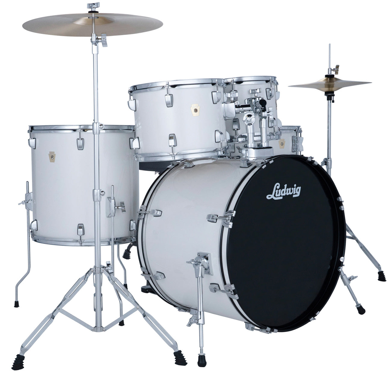 Ludwig Accent Series 5-Piece Drum Kit - Snow Dust