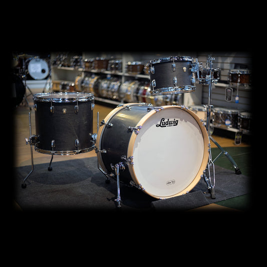 Ludwig Classic Maple 3pc Shell Kit in Satin Charcoal LCM221216SY