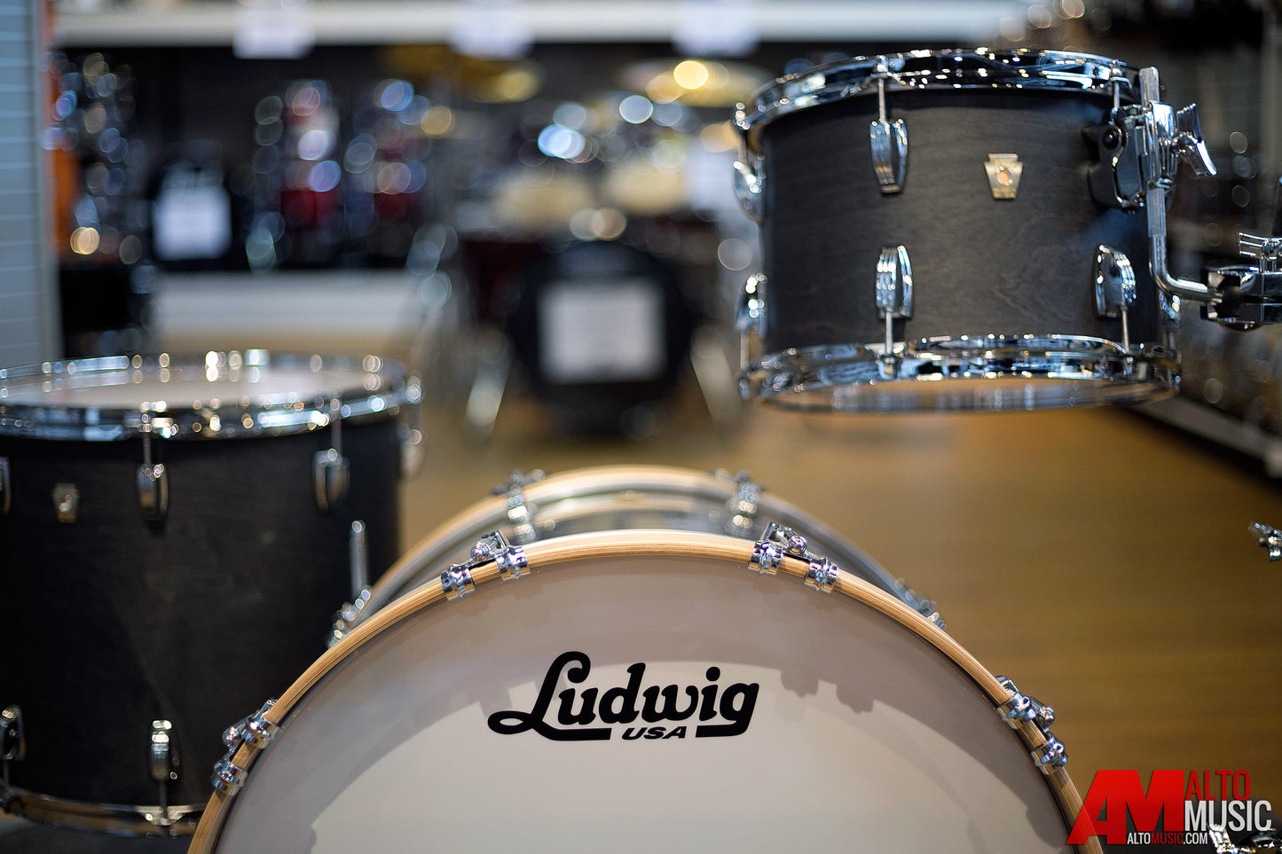 Ludwig Classic Maple 3pc Shell Kit in Satin Charcoal LCM221216SY