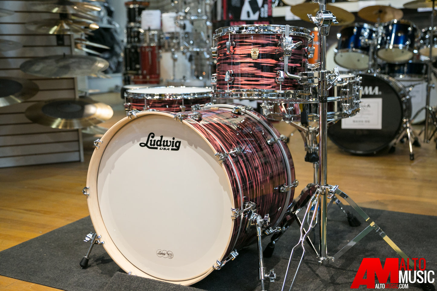 Ludwig Keystone Series Shell Kit In Salmon Oyster w/ FREE SNARE DRUM! LK7323KXSO