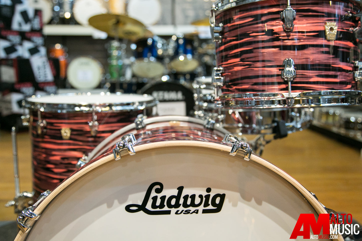 Ludwig Keystone Series Shell Kit In Salmon Oyster w/ FREE SNARE DRUM! LK7323KXSO