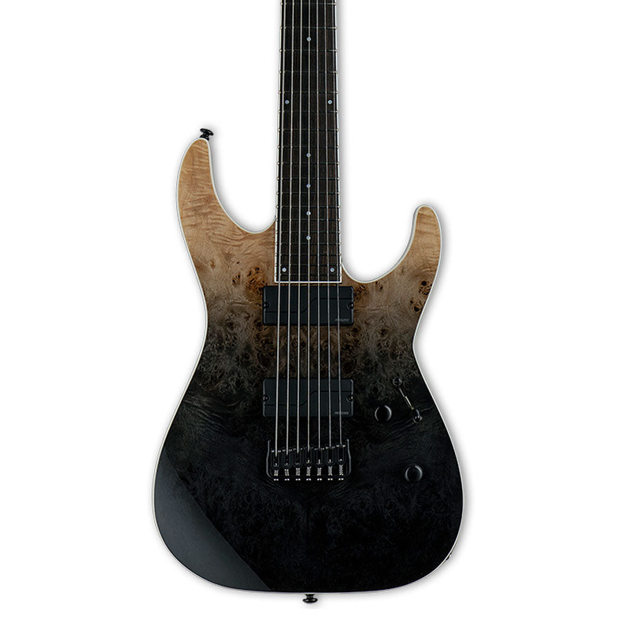 ESP LTD M1007HTBPBLKFD Deluxe M Series 7 String Guitar in Black Fade