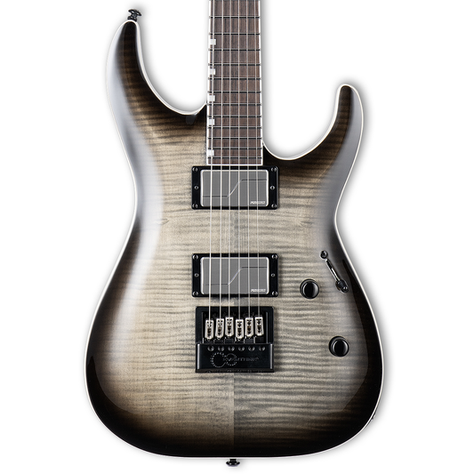 ESP LTD MH-1000 Evertune Flamed Maple Top Electric Guitar - Charcoal Burst