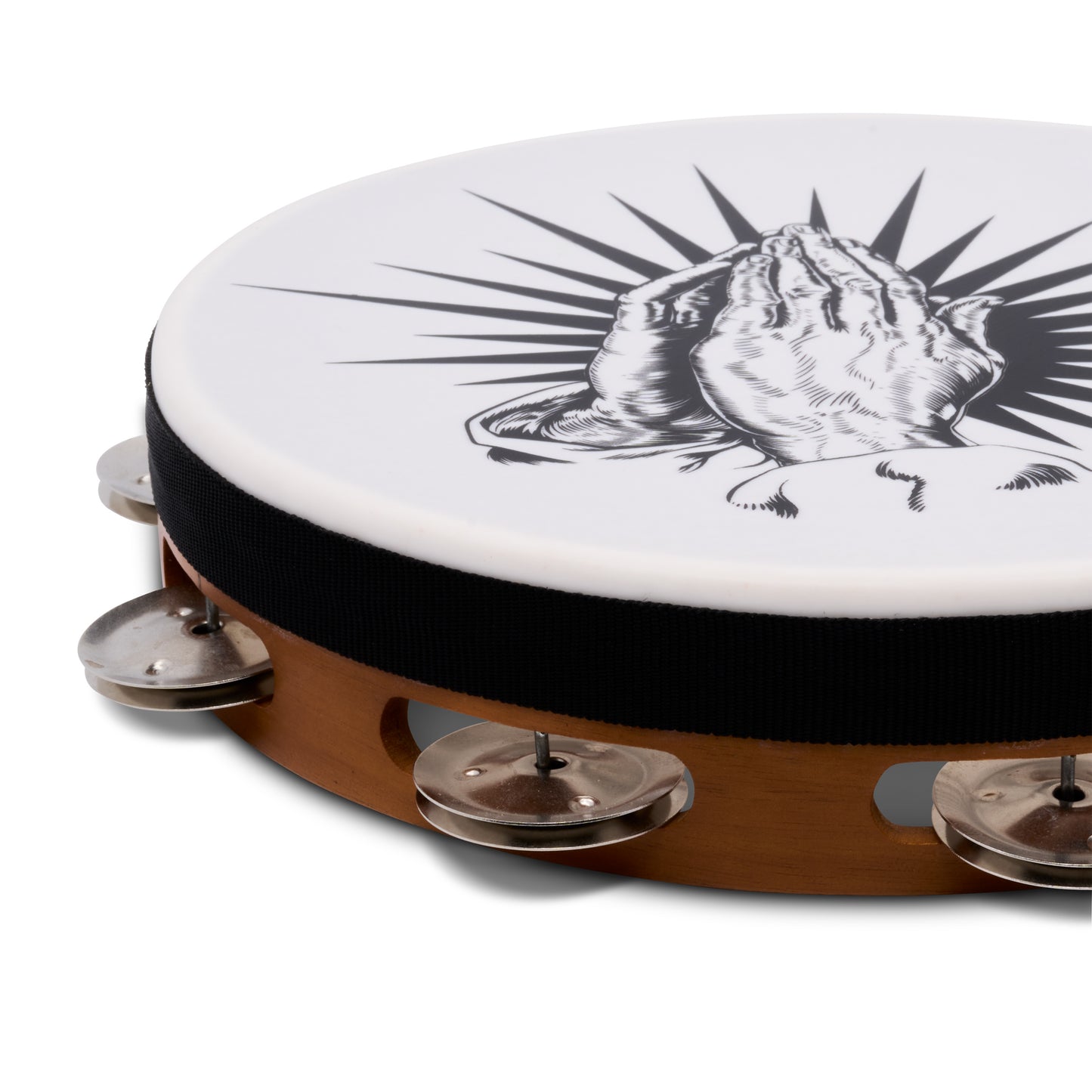 Latin Percussion LP3161PH-NAT Praying Hands Tambourine 10” Natural