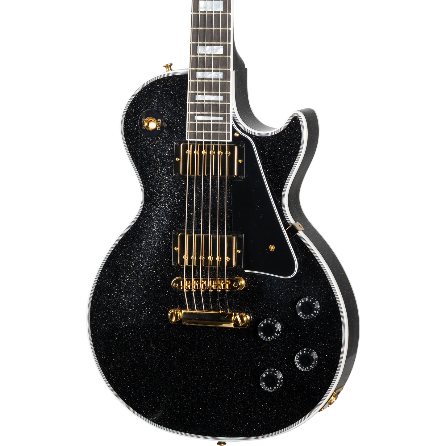 Gibson Les Paul Custom Electric Guitar - Black Sparkle Gloss Gibson Les Paul Custom Electric Guitar - Black Sparkle Gloss