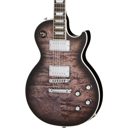 Gibson Mark Morton Les Paul Modern Quilt Electric Guitar - Translucent Ebony Burst Satin