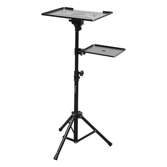 Bespeco LPS100 Adjustable Laptop or Projector Stand with Side Shelf