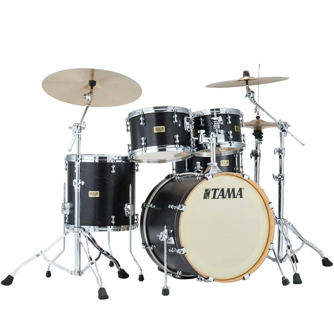 Tama S.L.P. Fat Spruce 5-piece Shell Pack - Satin Charcoal Black