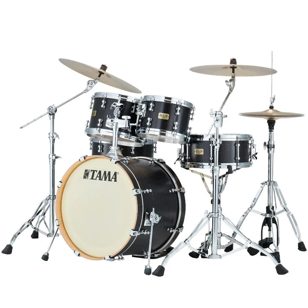 Tama S.L.P. Fat Spruce 5-piece Shell Pack - Satin Charcoal Black