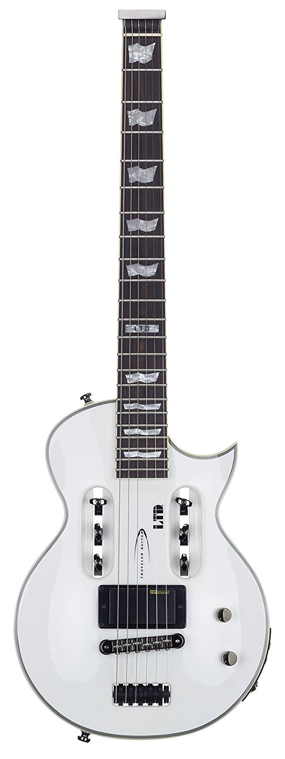 Traveler Guitar LTD EC-1 WHT Electric Travel Guitar with Gig Bag, White (LTDEC1WHT)