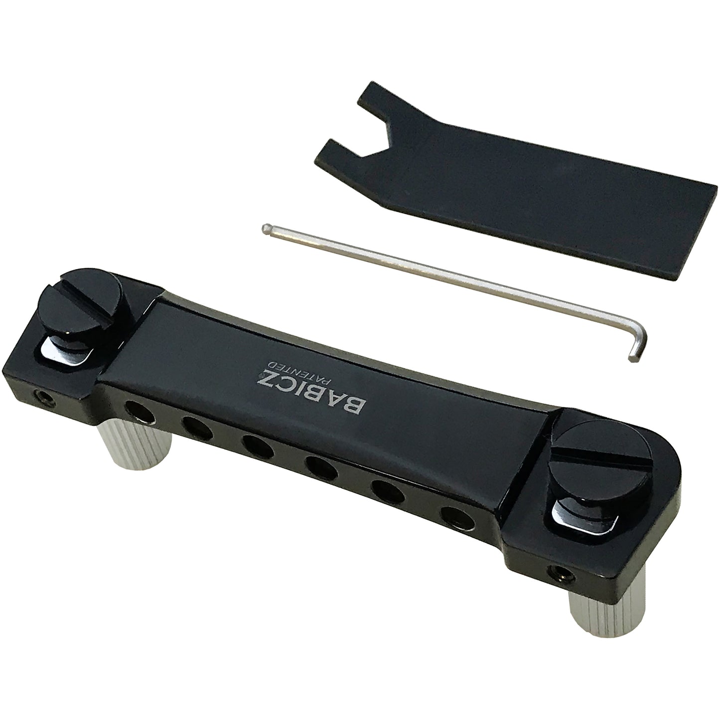 Babicz Full Contact Hardware Twin Locking Tune-O-Matic Style Tailpiece - Black