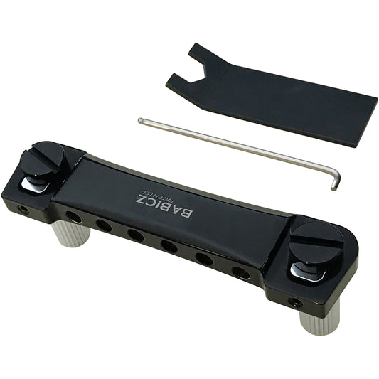 Babicz Full Contact Hardware Twin Locking Tune-O-Matic Style Tailpiece - Black