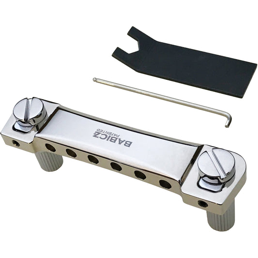 Babicz Full Contact Hardware Twin Locking Tune-O-Matic Style Tailpiece - Chrome