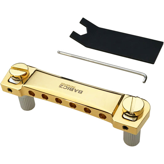 Babicz Full Contact Hardware Twin Locking Tune-O-Matic Style Tailpiece - Gold