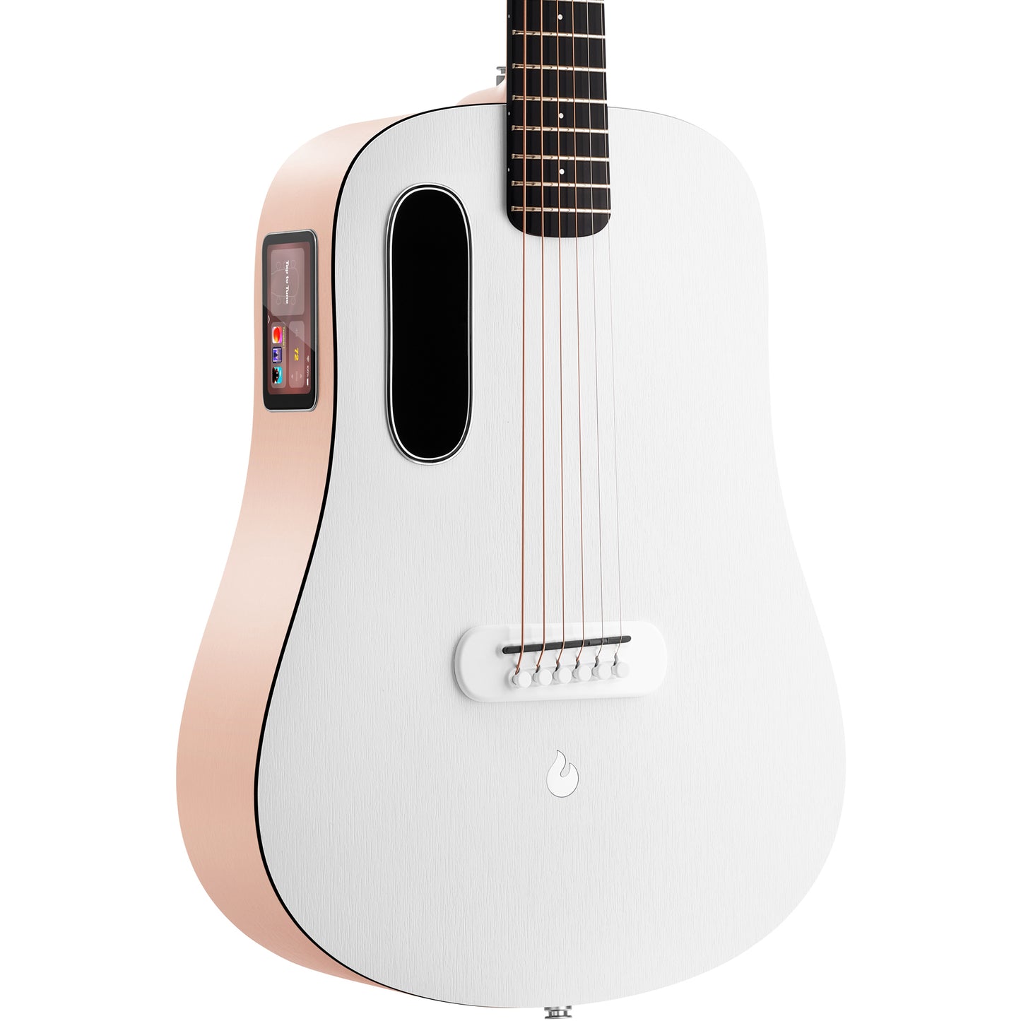 Lava Music ME Play 36” Acoustic Electric Guitar - Light Peach / Frost White
