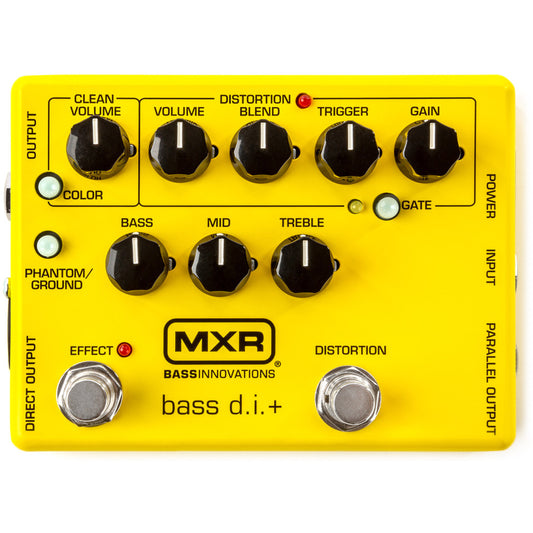 MXR M80 Bass D.I.+ Bass Distortion Pedal - Special Edition Yellow