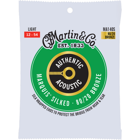 Martin MA140S Authentic Acoustic Marquis® Silked Strings, 80/20 Bronze, Light