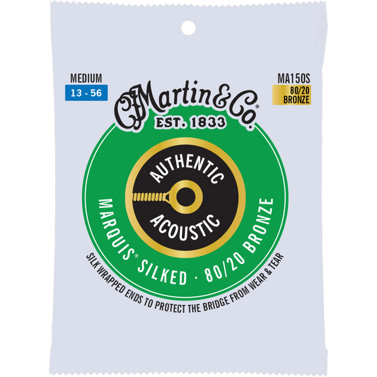 Martin MA150S Authentic Acoustic Marquis® Silked Strings 80/20 Bronze, Medium