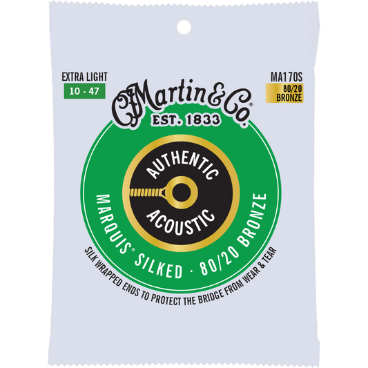 Martin MA170S Authentic Acoustic Marquis® Silked Strings 80/20 Bronze, Extra Light