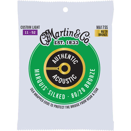 Martin MA175S Authentic Acoustic Marquis® Silked Strings 80/20 Bronze, Custom Light