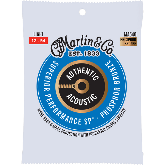 Martin MA540 Authentic Acoustic SP® Strings, Phosphor Bronze, Light