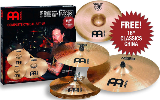 Meinl MCS 3-Cymbal Set + Free 16 Inch China