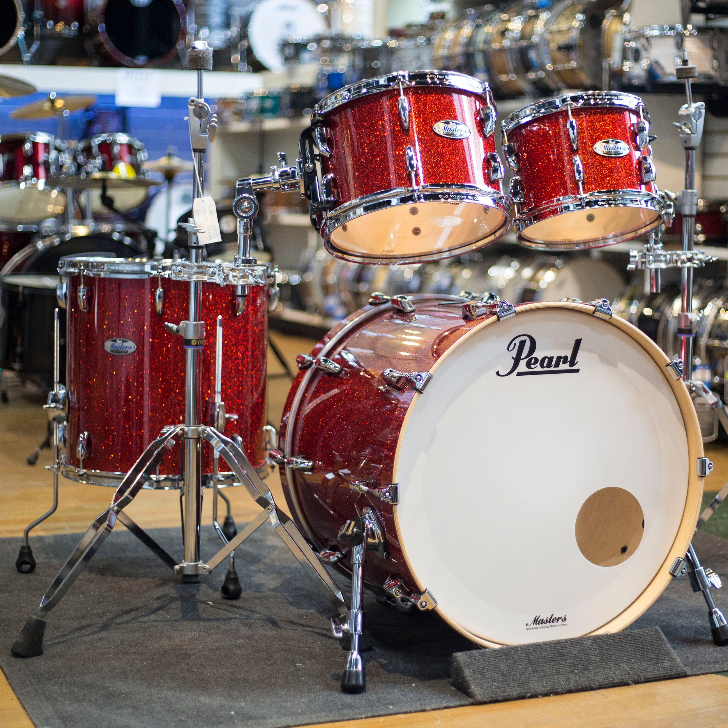 Pearl Masters Maple Complete Shell Kit In Vermillion Sparkle – Alto Music
