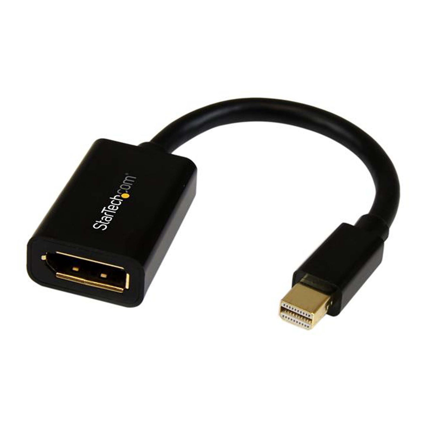 StarTech Mini DisplayPort to DisplayPort Video Cable Adapter (6", Black)
