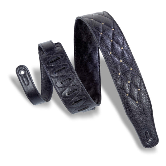 Levys Tufted Guitar Strap - MG26DS-BLK-ABR