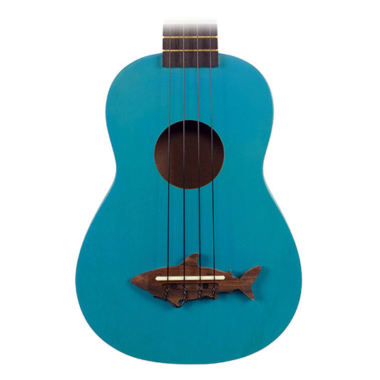 Kala Makala Shark Bridge Soprano Ukulele - Blue