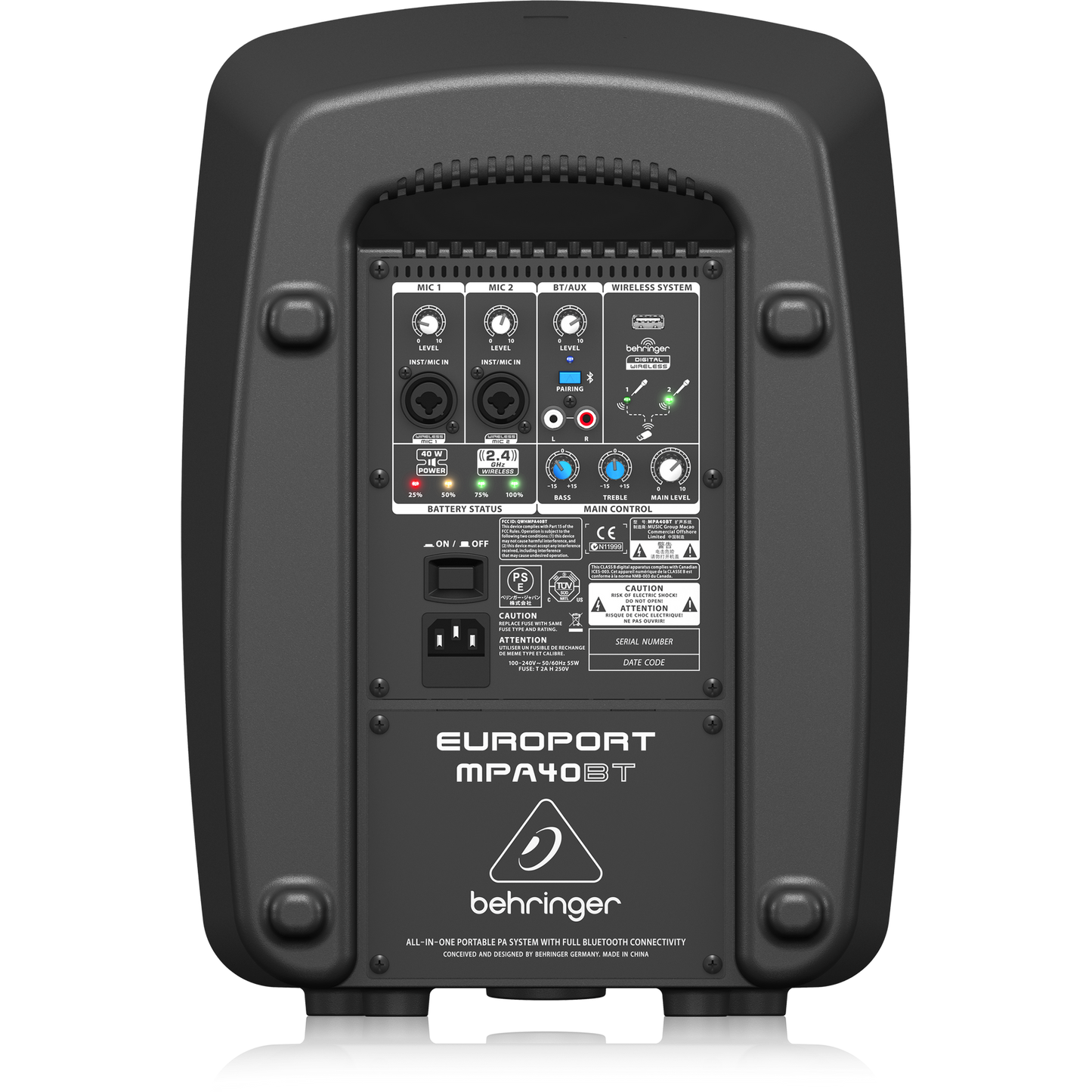Behringer Europort MPA40BT All-In-One Portable Bluetooth Enabled PA System
