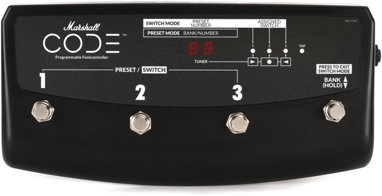 Marshall Code Stompware PEDL-91009 4-Way Footswitch for Code Amps